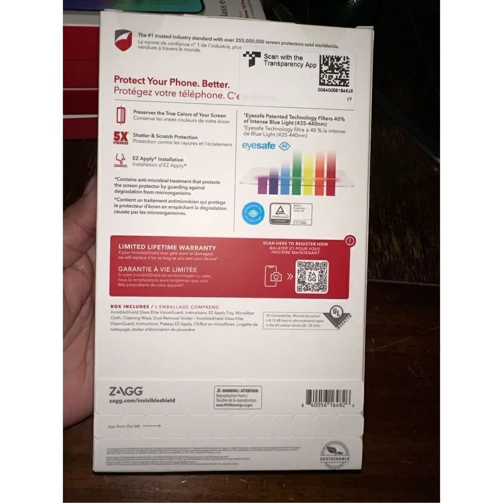Zagg invisible Shield glass elite Visionguard iPhone 14 Pro Max Protector